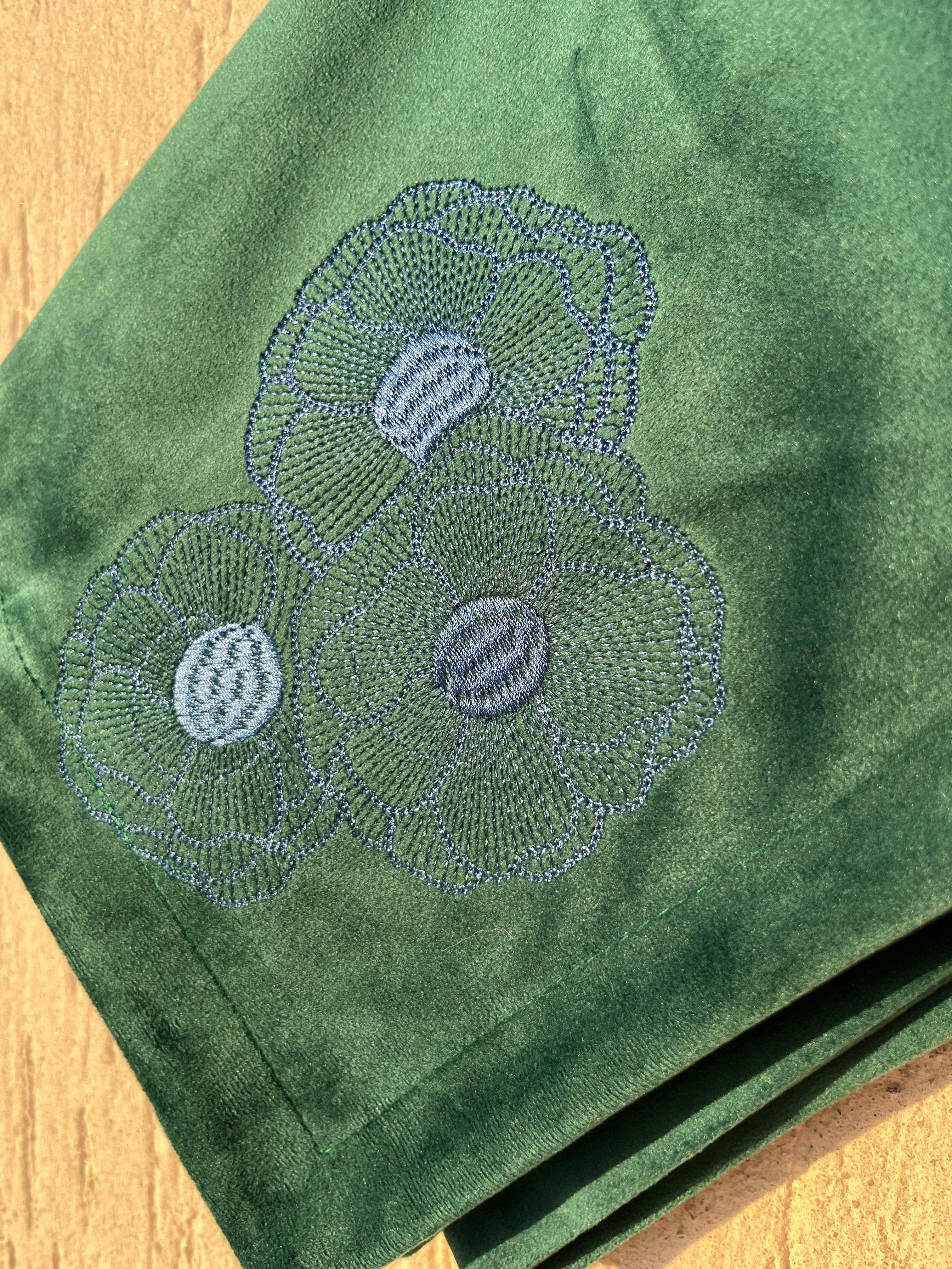 Taie de coussin artisanale - Verte