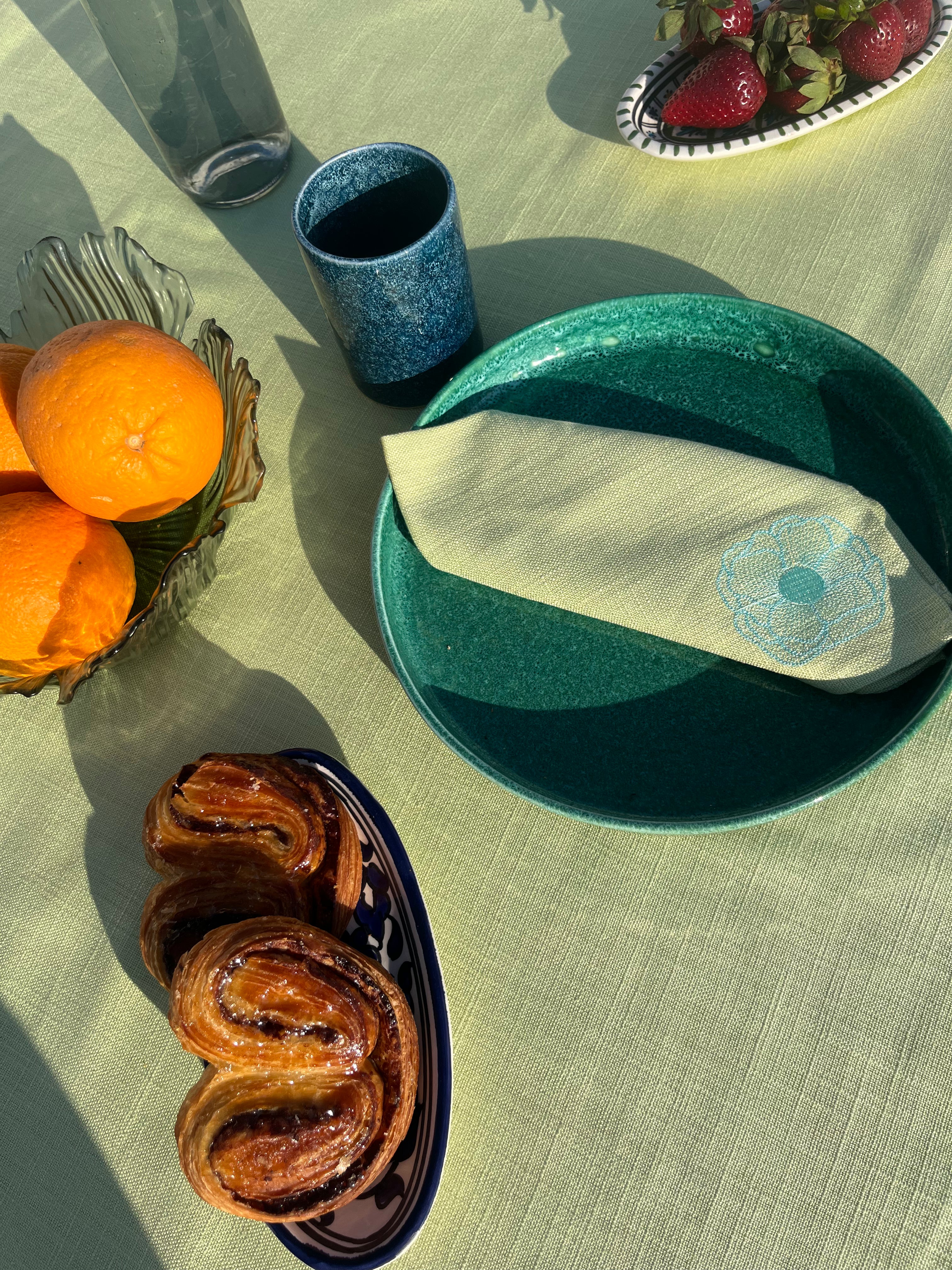 Nappe artisanale - Vert sauge