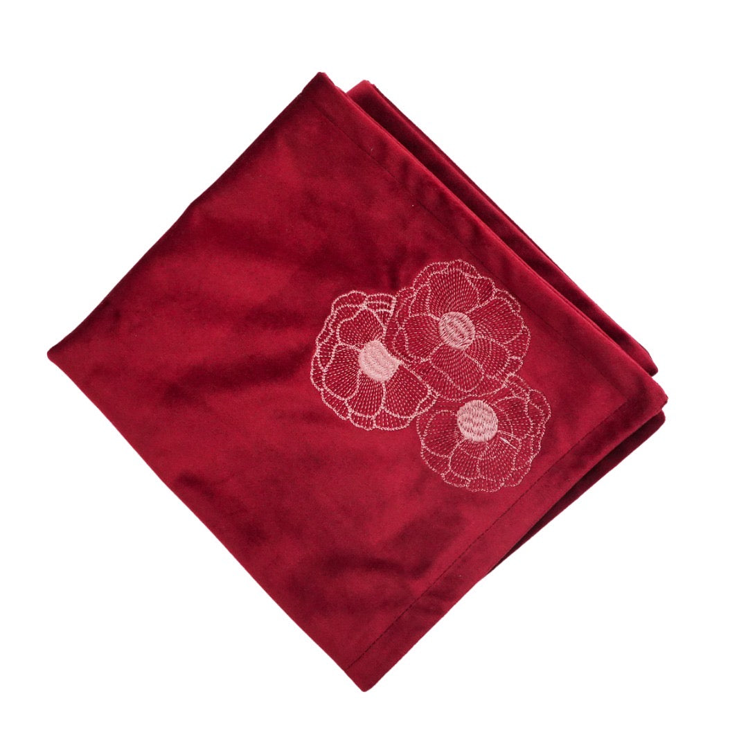 Taie de coussin artisanale - Bordeaux