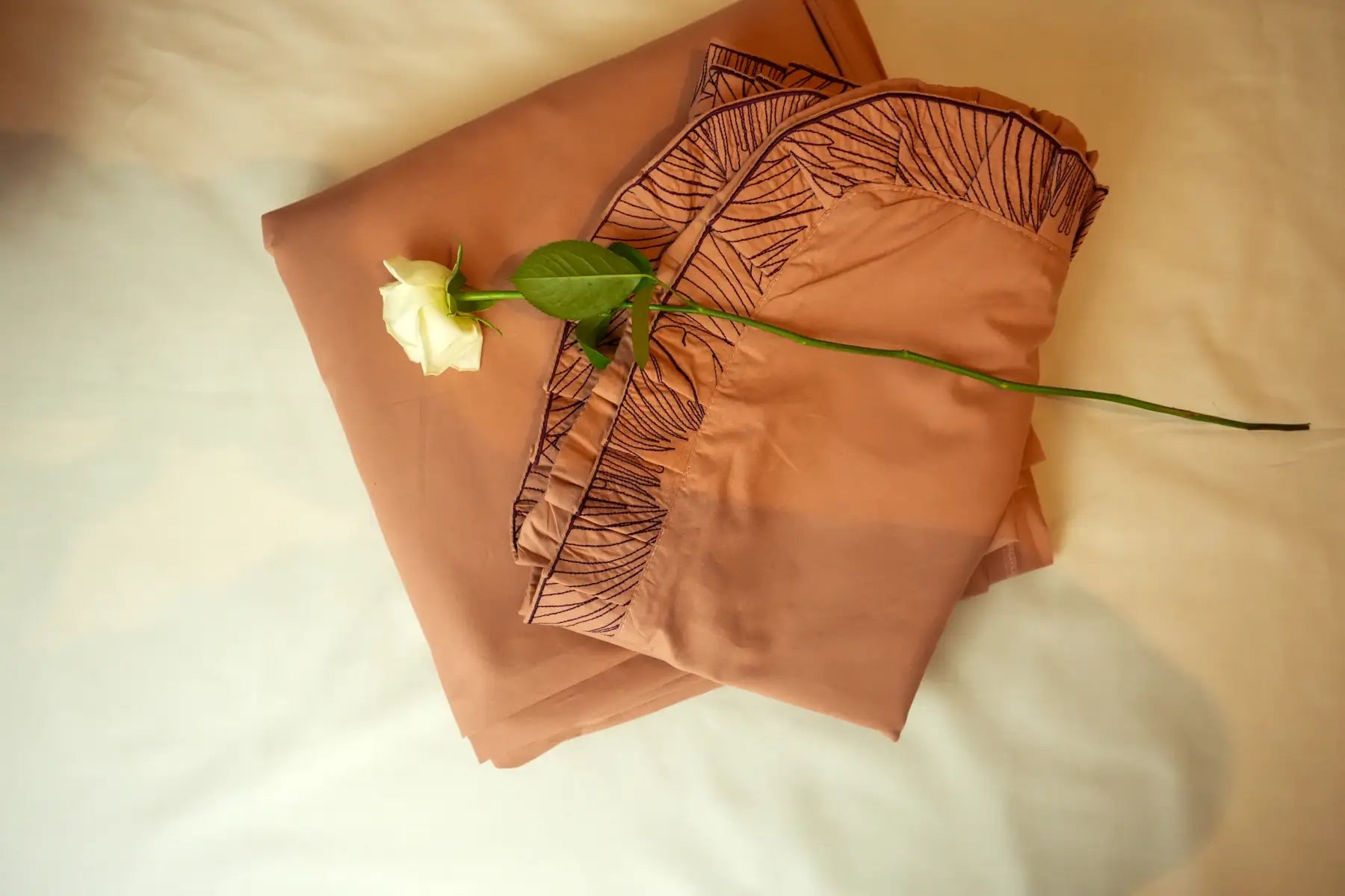 Housse de couette artisanale - Terracotta