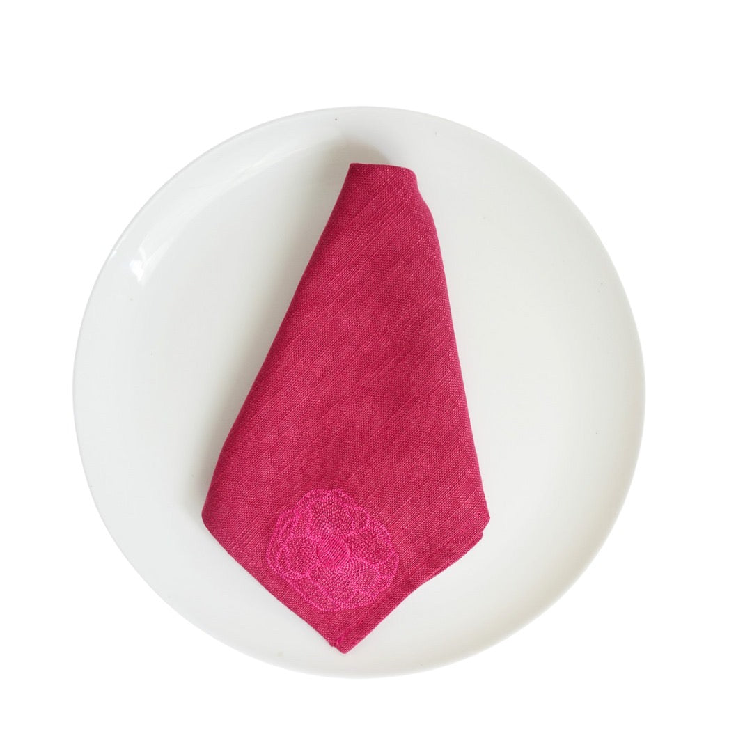 Serviette en tissu - Rose