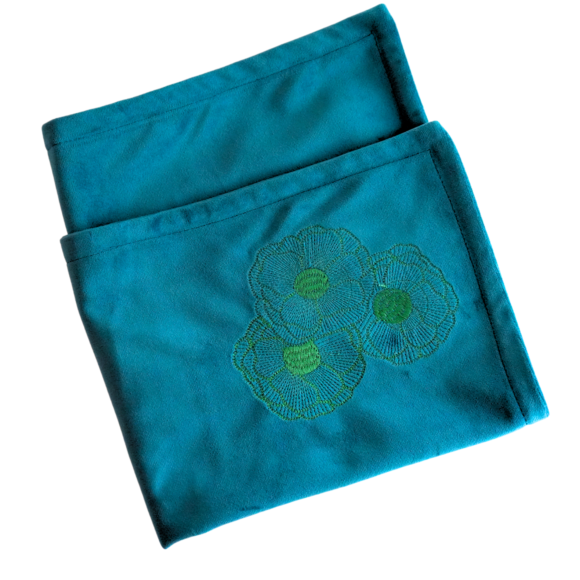 Taie de coussin artisanale - Bleue