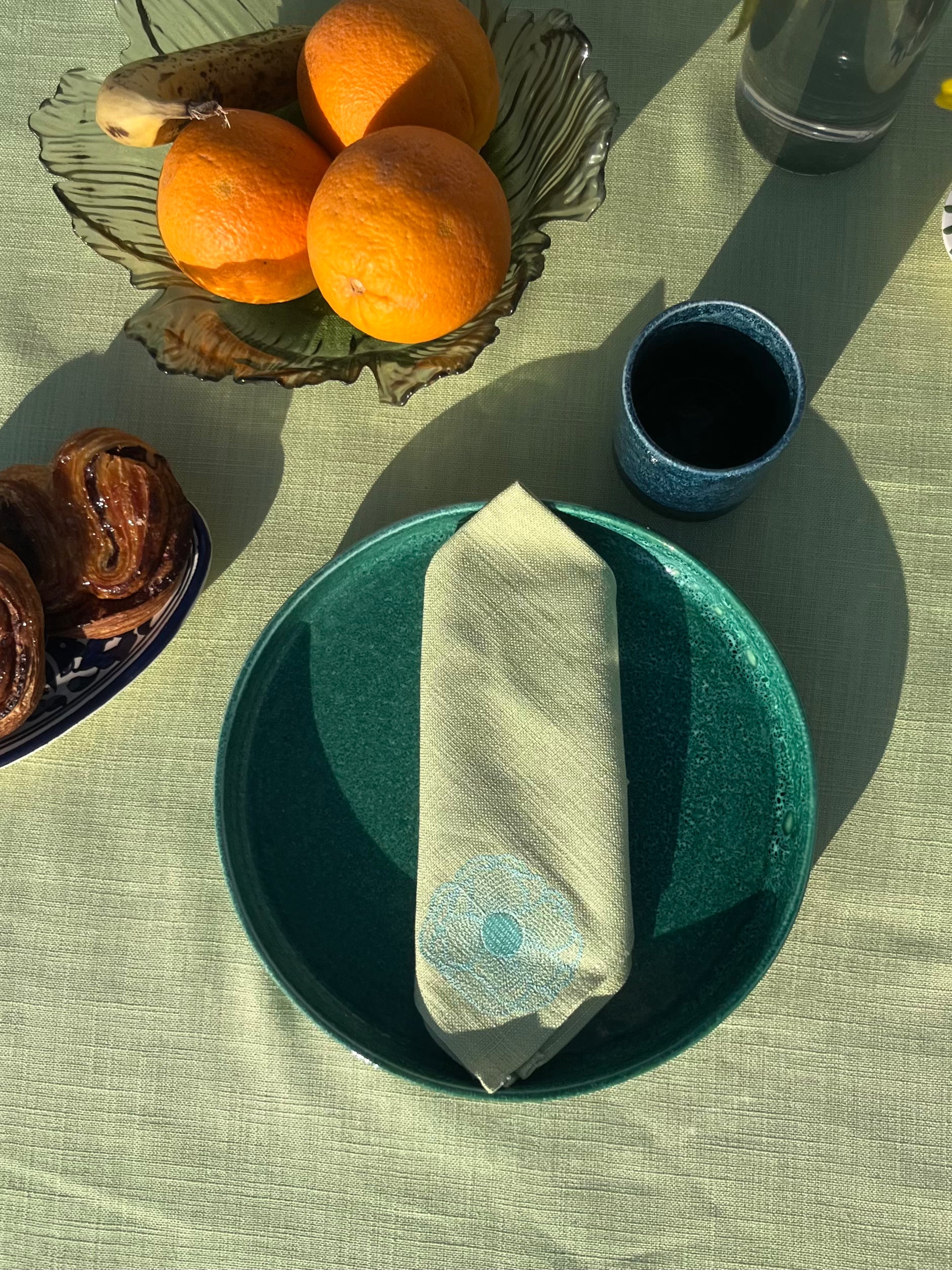 Serviette en tissu traditionnel - Verte